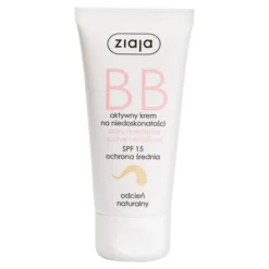 Ziaja BB, aktywny krem na niedoskonałości, skóra normalna/sucha/wrażliwa, odcień naturalny, 50 ml