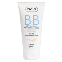 Ziaja BB, aktywny krem na niedoskonałości, skóra tłusta/mieszana, odcień jasny, 50 ml
