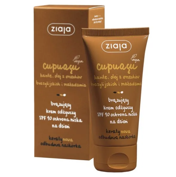 Ziaja Cupuacu, brązujący krem odżywczy na dzień, SPF 10, 50 ml
