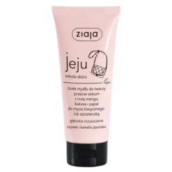 Ziaja jeju młoda skóra, białe mydło do twarzy przeciw sebum, 75 ml