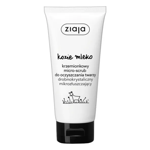 Ziaja Kozie Mleko, krzemionkowy micro-scrub do oczyszczania twarzy, 75 ml