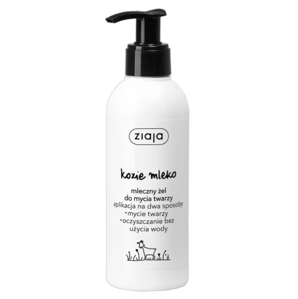 Ziaja Kozie Mleko, mleczny żel do mycia twarzy, 200 ml