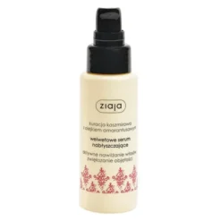 Ziaja, kuracja kaszmirowa z olejkiem amarantusowym, welwetowe serum nabłyszczające do włosów, 50 ml