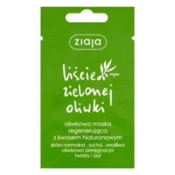 Ziaja Liście Zielonej Oliwki, oliwkowa maska regenerująca z kwasem hialuronowym, 7 ml
