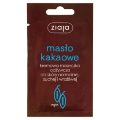 Ziaja Masło Kakaowe, kremowa maseczka odżywcza, do skóry normalnej, suchej i wrażliwej, 7 ml