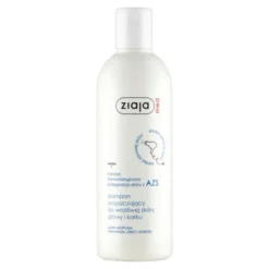 Ziaja Med Kuracja Dermatologiczna AZS, szampon oczyszczający do wrażliwej skóry głowy i karku, 300 ml
