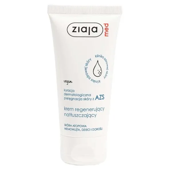 Ziaja Med Kuracja Dermatologiczna Pielęgnacja skóry z AZS, krem regenerująco-natłuszczający, 50 ml