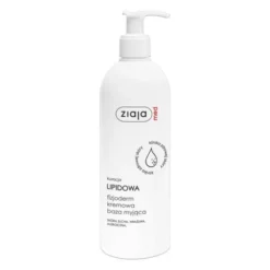 Ziaja Med Kuracja Lipidowa Fizjoderm, kremowa baza myjąca, skóra bardzo wrażliwa, alergiczna, 400 ml