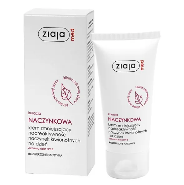 Ziaja Med Kuracja Naczynkowa, krem zmniejszający nadreaktywność naczynek, na dzień, 50 ml