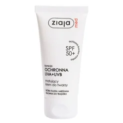 Ziaja Med Kuracja Ochronna UVA+UVB, matujący krem do twarzy, cera tłusta i mieszana,SPF 50+, 50 ml