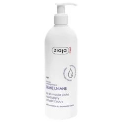 Ziaja Med, Siemię lniane, żel do mycia ciała, nawilżający, oczyszczający, 400 ml
