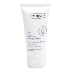 Ziaja Med Siemię lniane, krem do twarzy łagodzący, SPF20 ochrona średnia, 50 ml