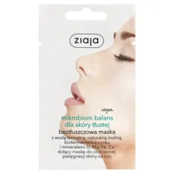 Ziaja Mikrobiom Balans, maska do twarzy dla skóry tłustej, 7ml (saszetka)