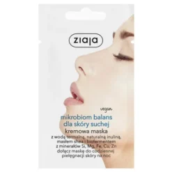 Ziaja Mikrobiom Balans, maska do twarzy dla skóry suchej, 7ml (saszetka)