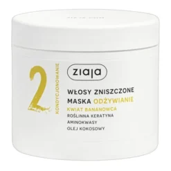 Ziaja Odżywianie Kwiat Bananowca, maska do włosów zniszczonych, 350 ml