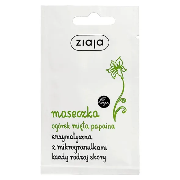 Ziaja Ogórkowa, maseczka enzymatyczna, z mikrogranulkami, 7 ml