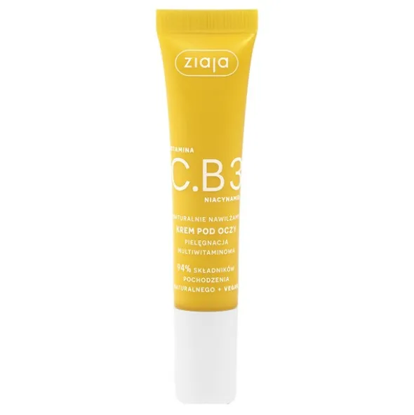 Ziaja Witamina C.B3 Niacynamid, krem pod oczy, naturalne nawilżenie, 15 ml