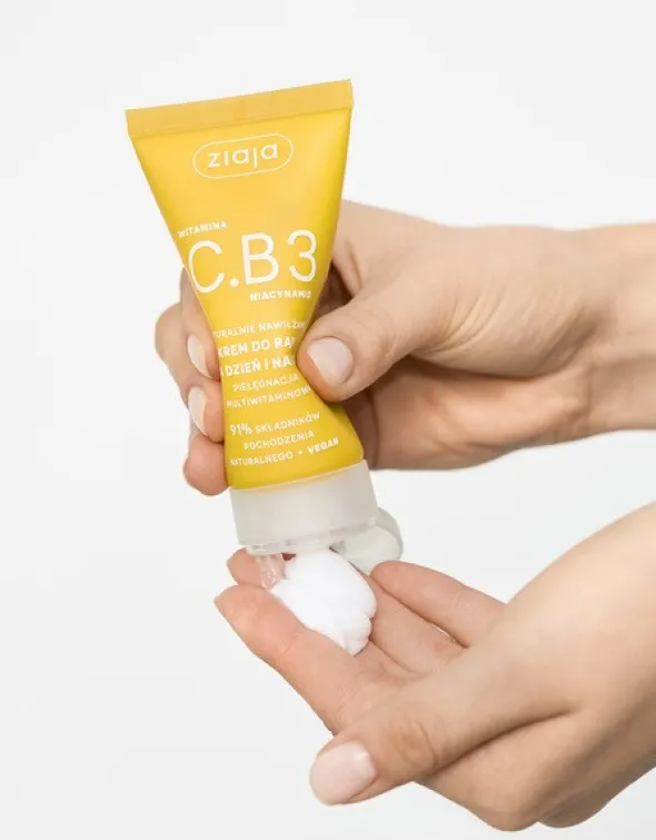 Ziaja Witamina C.B3 Niacynamid, krem do rąk na dzień i na noc, 50 ml