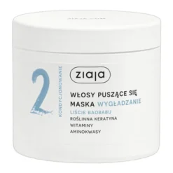 Ziaja Wygładzanie Liście Baobabu, maska do włosów puszących się, 350 ml