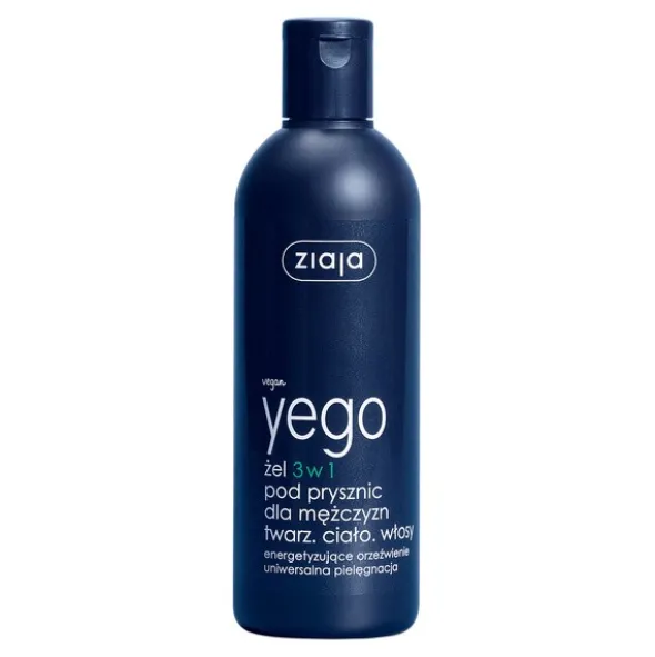 Ziaja Yego, żel pod prysznic dla mężczyzn 3 w 1, 300 ml