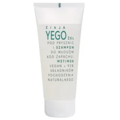 Ziaja Yego, żel pod prysznic i szampon do włosów, wetiwer, 200 ml