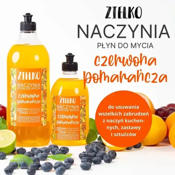 Zielko, Płyn do mycia naczyń, pomarańcza, 1000 ml