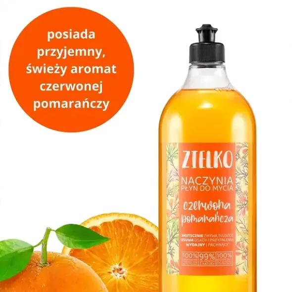 Zielko, Płyn do mycia naczyń, pomarańcza, 1000 ml