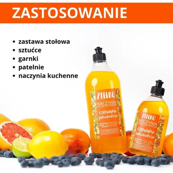 Zielko, Płyn do mycia naczyń, pomarańcza, 1000 ml