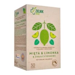 ZIELNIK DOZ Mięta & Limonka & Zioła Cytrynowe, aromatyzowana herbatka ziołowo-owocowa, 2g x 30 szt.