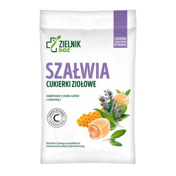 ZIELNIK DOZ, Szałwia, cukierki ziołowe, 60 g