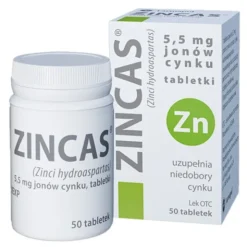 Zincas, 5,5 mg jonów cynku, tabletki, 50 szt.