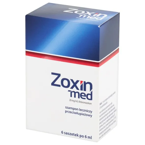 Zoxin-med, (20 mg/ml), szampon leczniczy przeciwłupieżowy, 6 ml, 6 saszetek